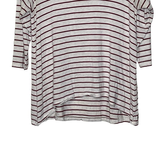 Matilda Jane T-Shirt Size XS White With Red Stripes 3/4 Sleeve Top Stretch Blend - Picture 4 of 5